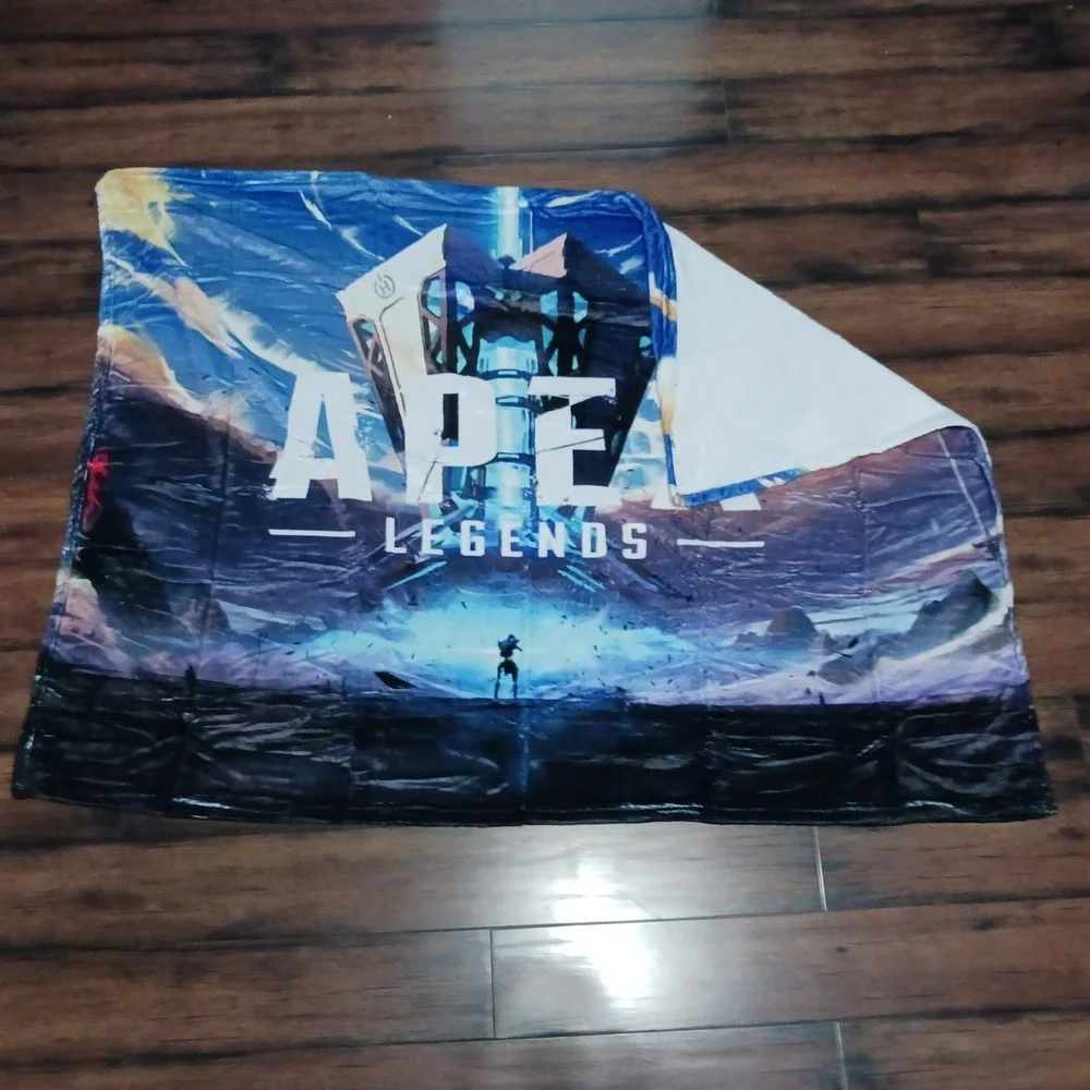 Apex Legends Fleece Throw Blanket 50x40 One Sided Print Gaming Decor Blue
